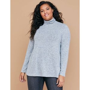 Lane Bryant Womens Plus Size 22/24 3X Gray Turtleneck Sweater